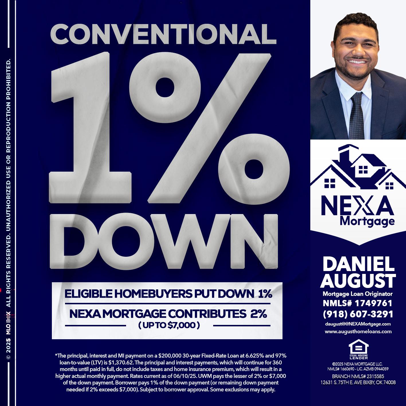 CONVENTIONAL - Daniel August -Mortgage Loan Officer