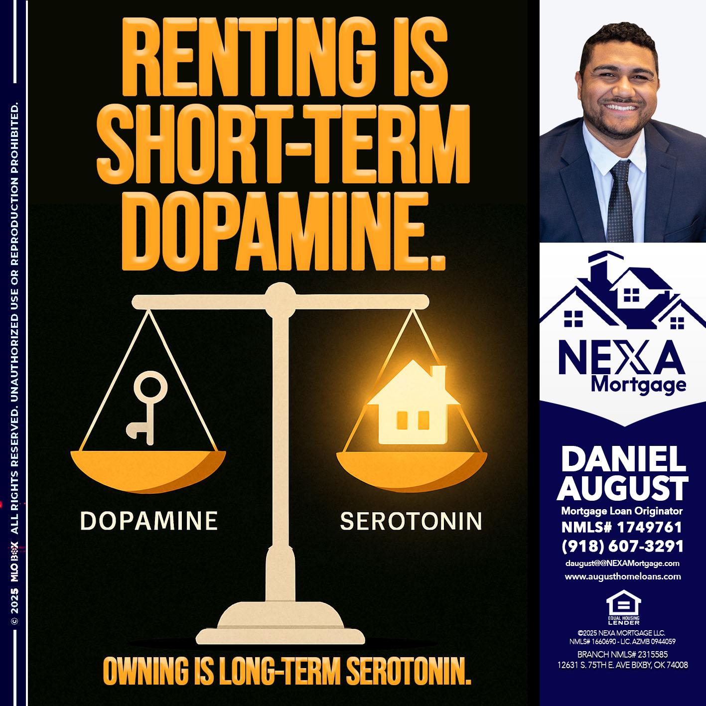 RENTING IS SHORT TERM - Daniel August -Mortgage Loan Officer