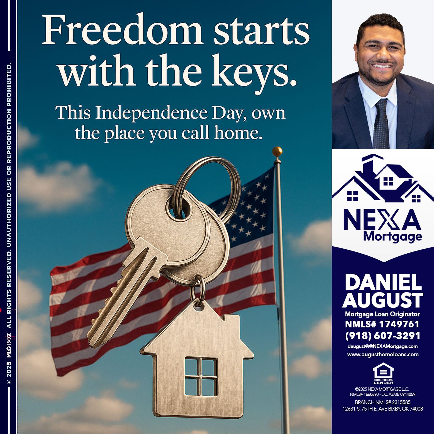 FREEDOM STARTS - Daniel August -Mortgage Loan Officer