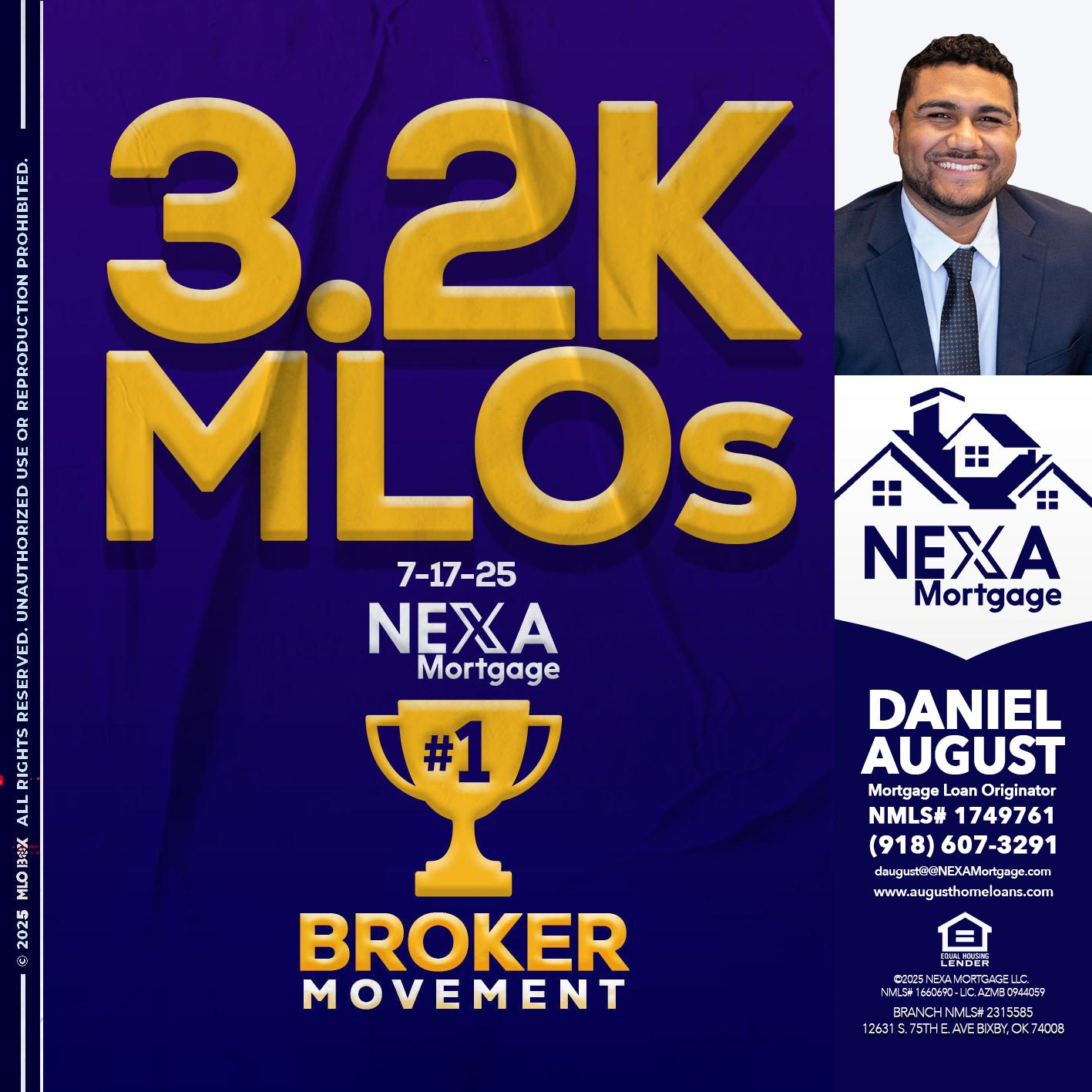 3.2K MLOs - Daniel August -Mortgage Loan Officer