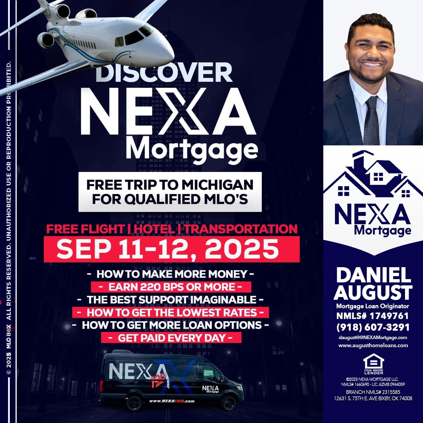 DISCOVER NEXA MORTGAGE - Daniel August -Mortgage Loan Officer
