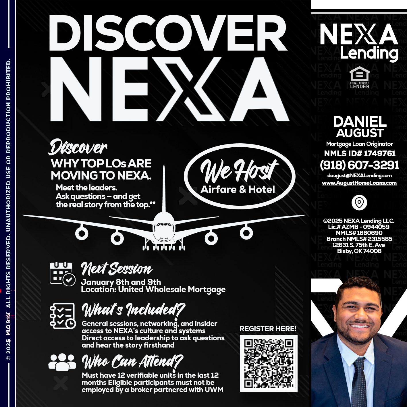 DISCOVER NEXA - Daniel August -Mortgage Loan Officer
