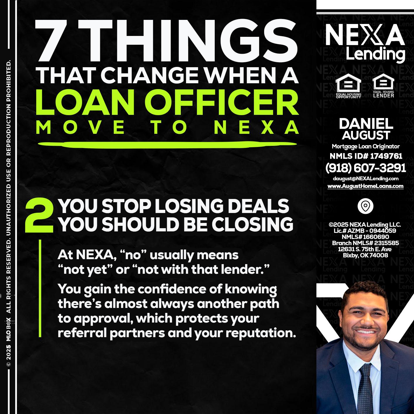 7 THINGS (2) - Daniel August -Mortgage Loan Officer