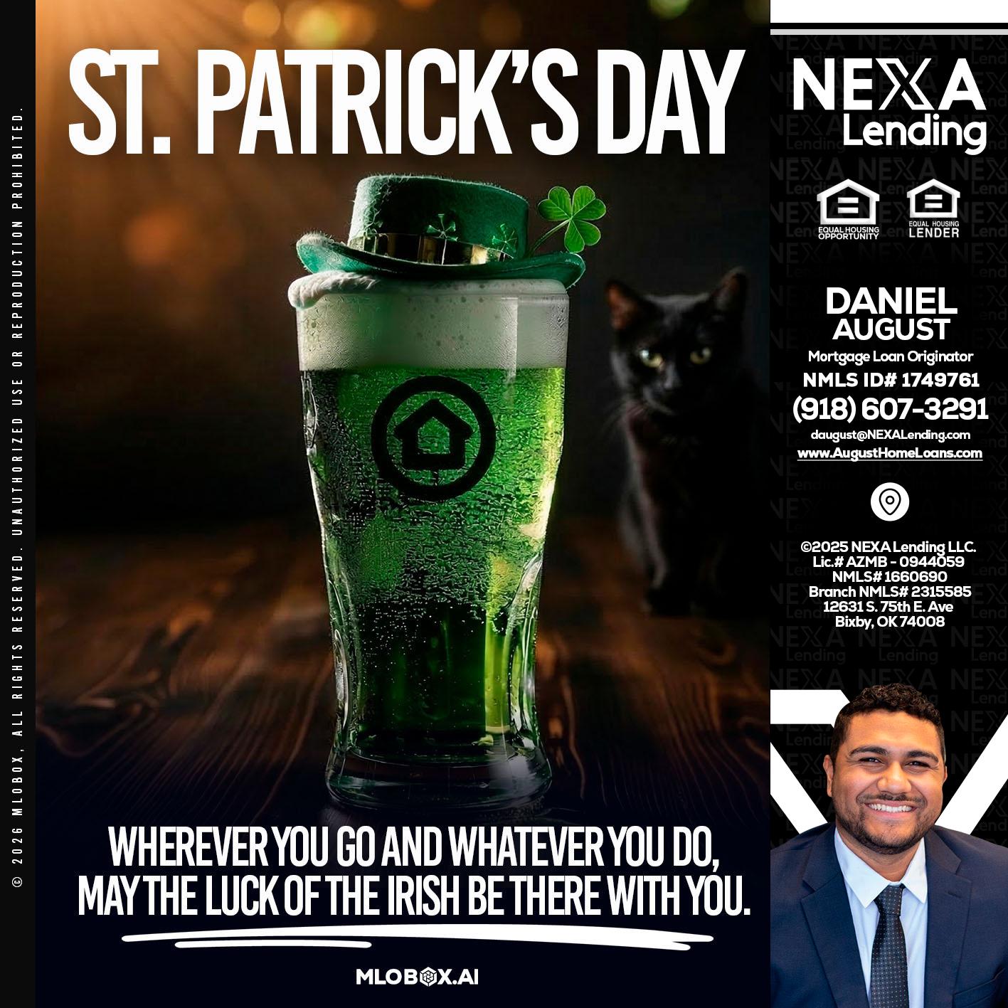 st. Patricks day - Daniel August -Mortgage Loan Officer