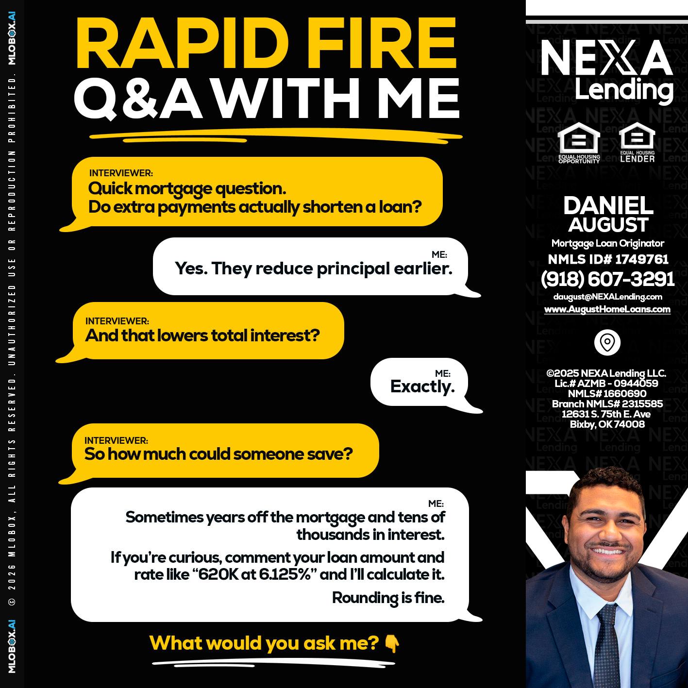 RAPID FIRE QA - Daniel August -Mortgage Loan Officer
